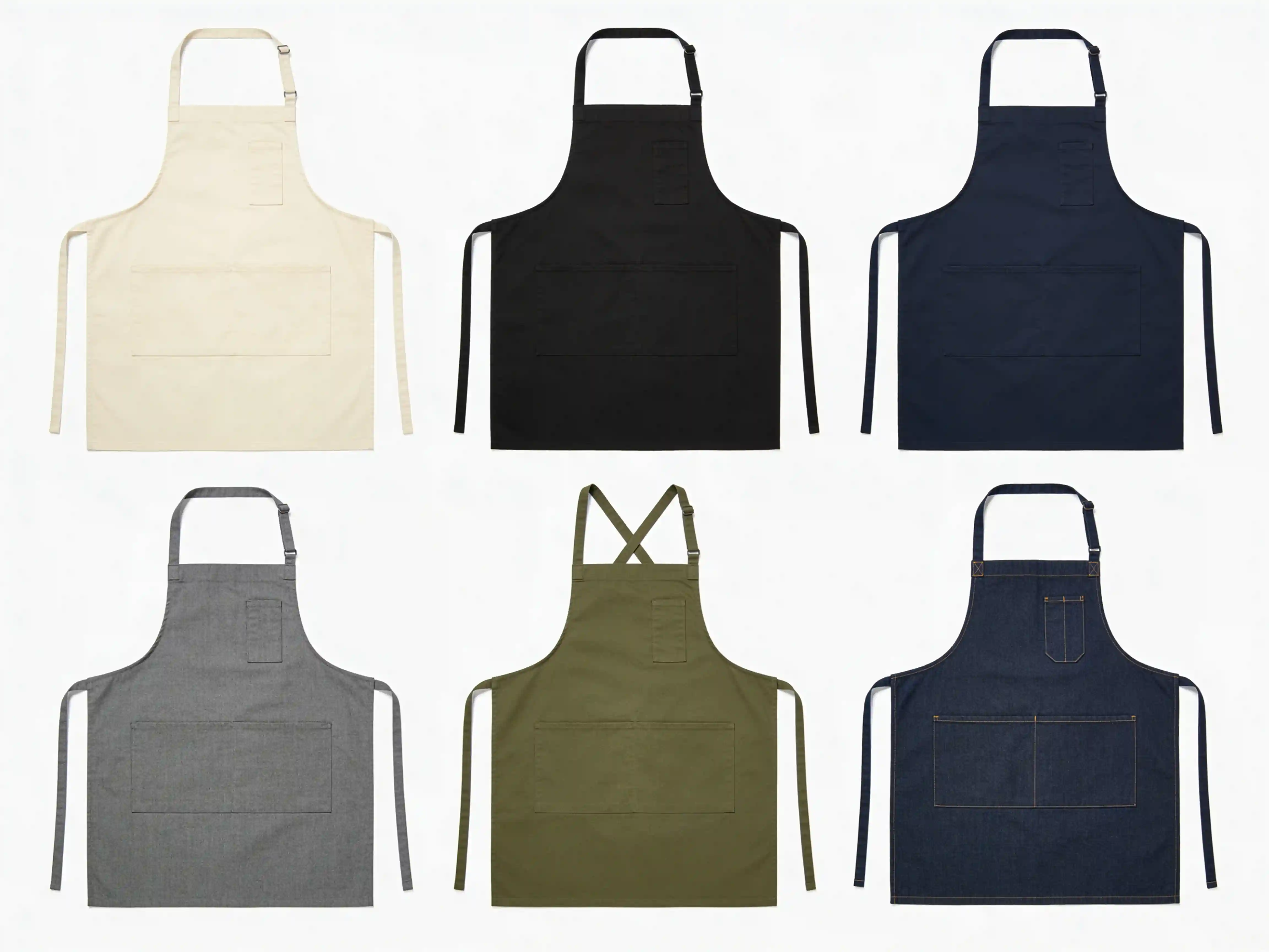 Apron colour and type options