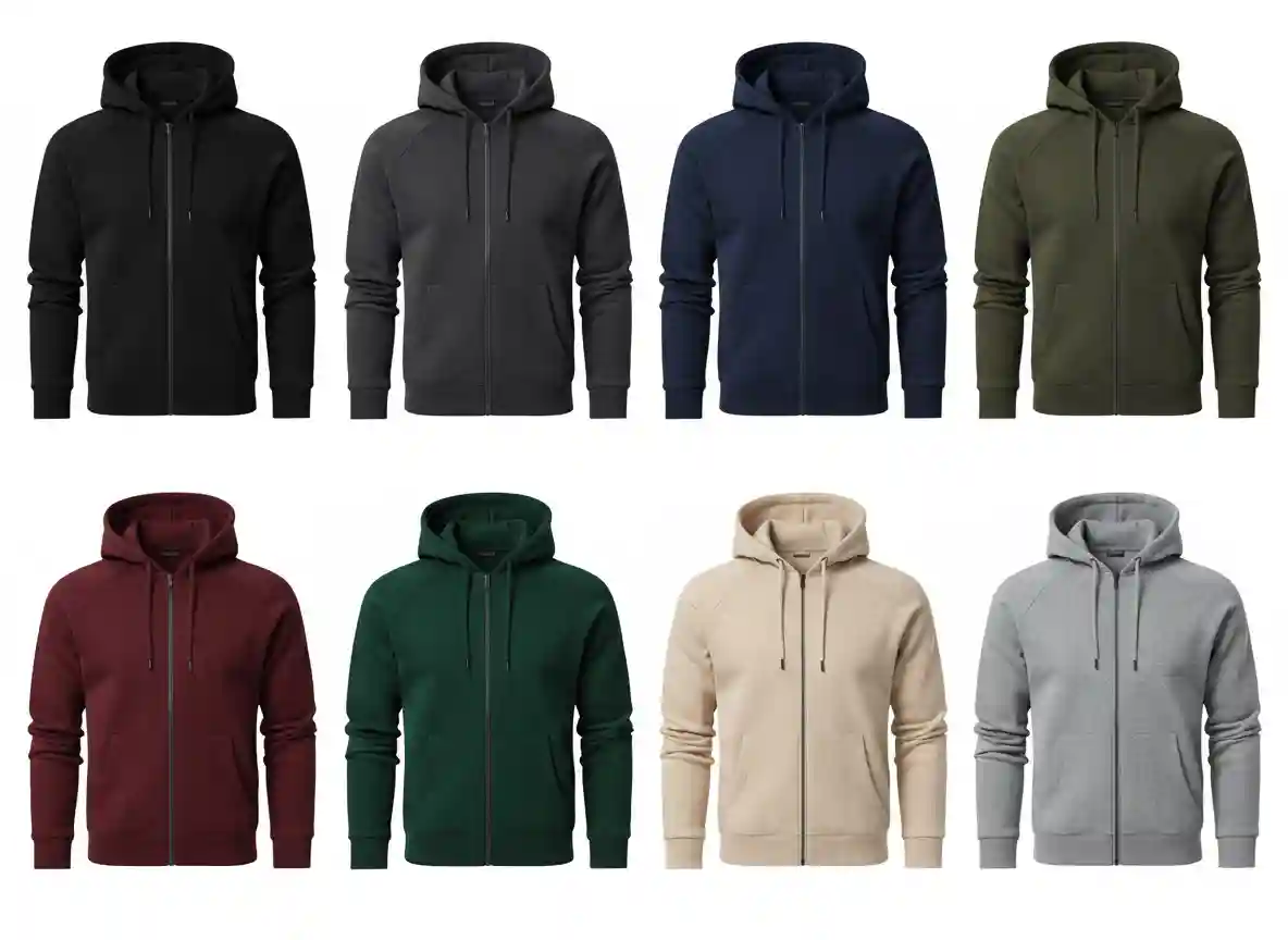 Zip-Up Hoodie · 8 Colours
